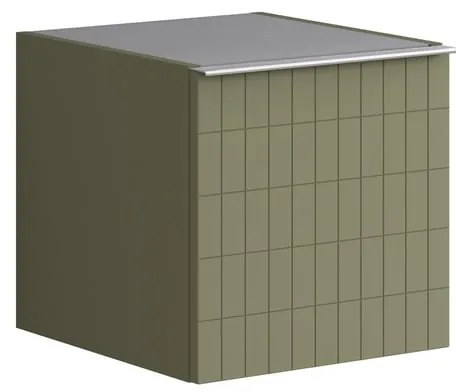 Struttura semi colonna da bagno Pixel 1 anta laccato opaco verde salvia L 40 x H 40 x P 45.5 cm