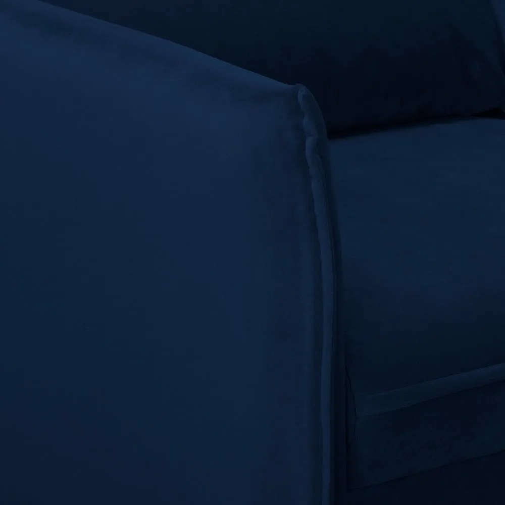 Divano blu scuro con rivestimento in velluto 138 cm Juli – Ropez