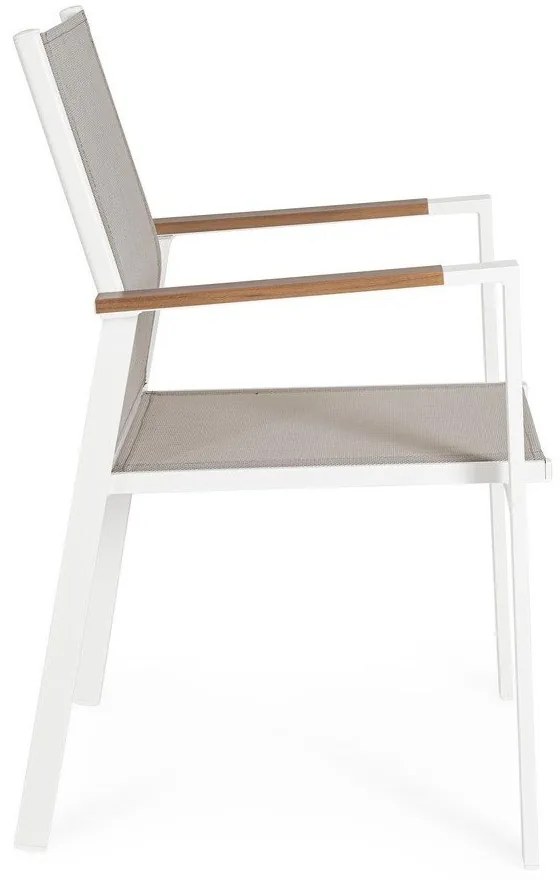 Sedia da esterno bianca in metallo Heta – Bizzotto