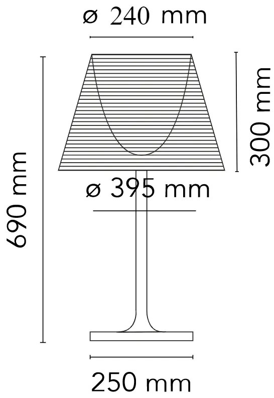 Flos KTribe Table 2 Lampada da tavolo 69 cm a luce diffusa in alluminio e diffusore esterno Bronzo Alluminizzato