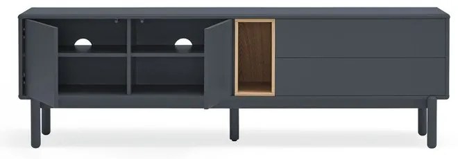 Tavolo TV grigio scuro 180x56 cm Corvo - Teulat
