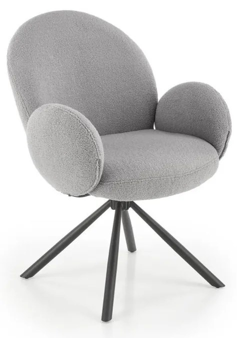 Sedia da pranzo KIVA, 1 pezzo, grigia