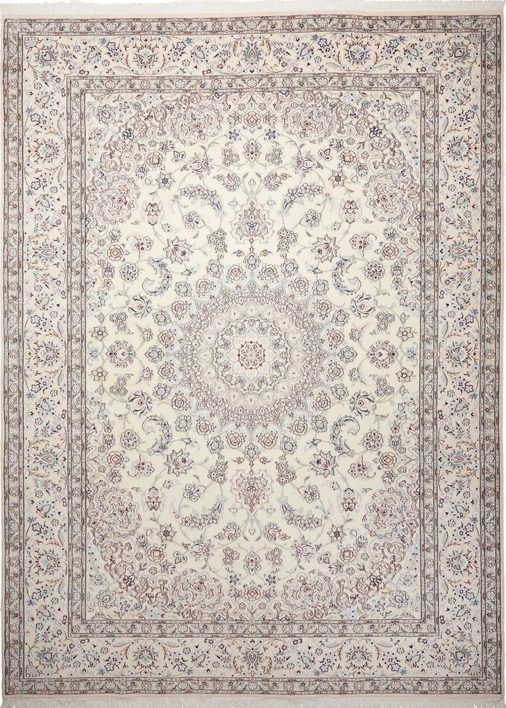 Nain Tappeto persiano 340 x 250 Beige (Iran) Annodato A Mano