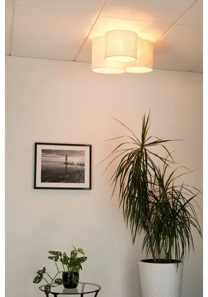 Brilagi - Plafoniera SNAKE 3xE27/15W/230V grigio/crema