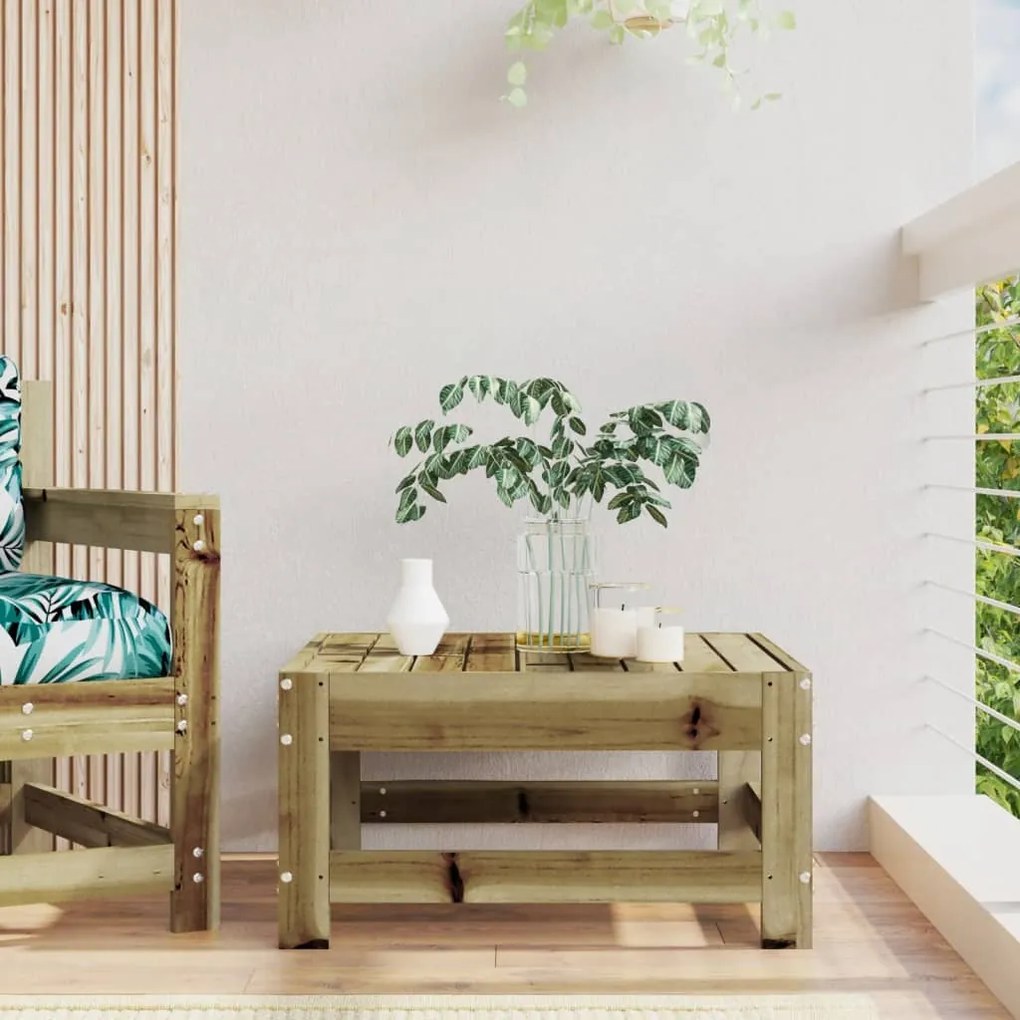 Poggiapiedi Da Giardino İn Legno Impregnato Di Pino /