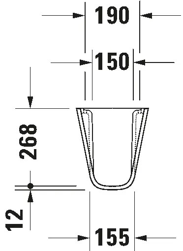 Duravit 8571800002 - Copertura per sifone D-CODE 30x26,8 cm ceramica/bianco lucido