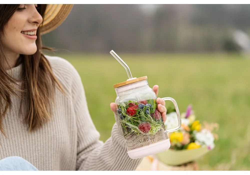 Barattolo con cannuccia 600 ml Fuori – Vialli Design