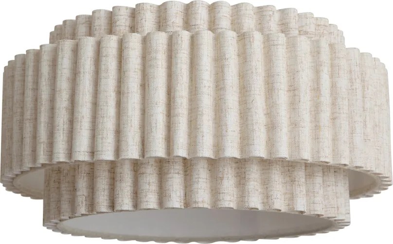 Paralume Japandi in lino beige 35/35/18 - Scalloped