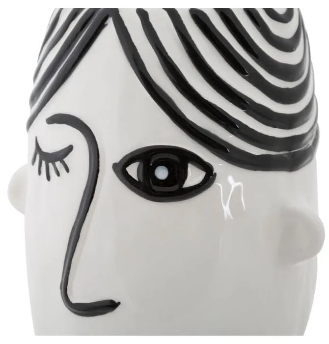 Vaso in porcellana bianco/nero Face - Mauro Ferretti