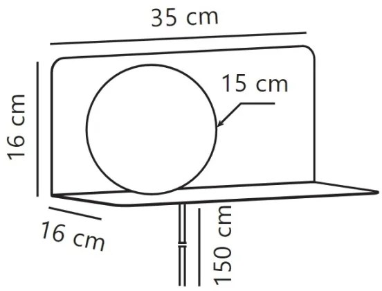Nordlux - Applique con mensola LILIBETH 1xE14/25W/230V blu