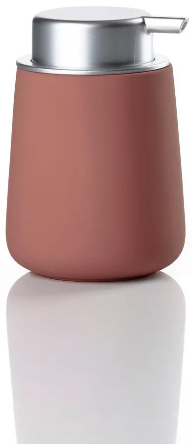 Dispenser di sapone in porcellana rosso chiaro 250 ml Nova - Zone