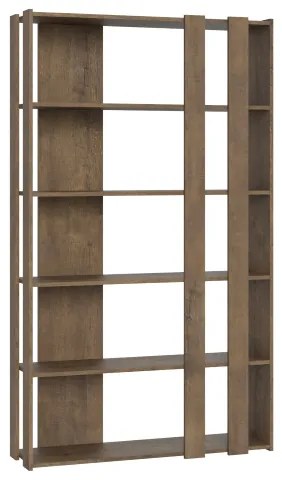 Libreria con 6 ripiani in legno Noce 120x204h cm - KATO B SMALL