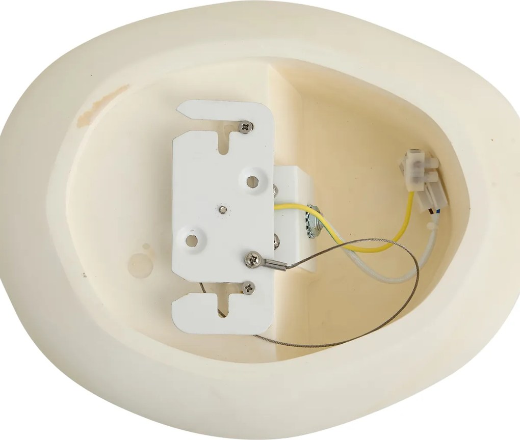 Lampada da parete Japandi crema rotonda 28 cm - Pietra
