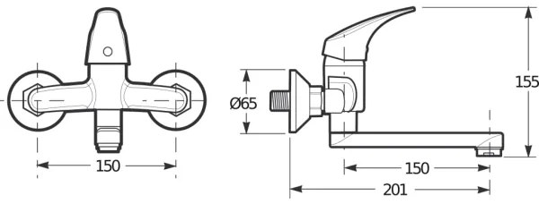 JIKA H3111N70042201 - Rubinetto lavabo TALAS 15,5 cm cromo lucido