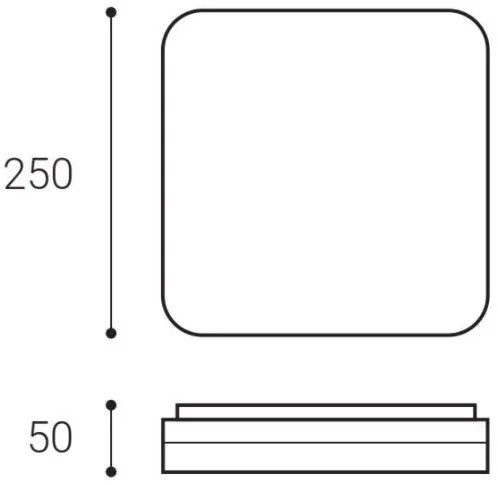 LED2 - Plafoniera LED SQUARE LED/12W/230V IP54 3000/4000/5700K