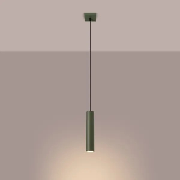 Sollux SL.1484 - Lampadario a sospensione con filo LAGOS 1xGU10/10W/230V verde