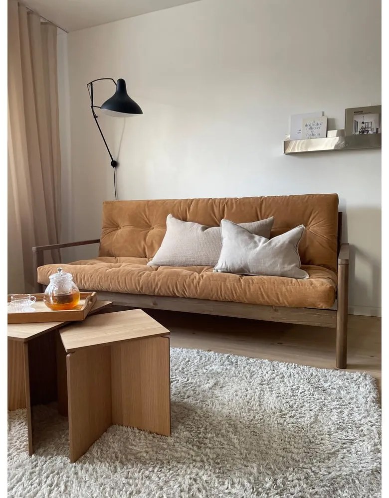 Divano letto verde scuro 205 cm Knob - Karup Design