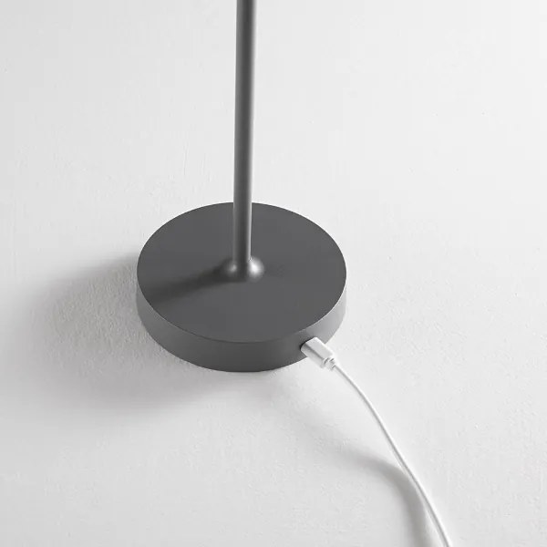 Lampada da tavolo LED 12x38 cm senza fili ricaricabile USB touch MACAO Blu Avion