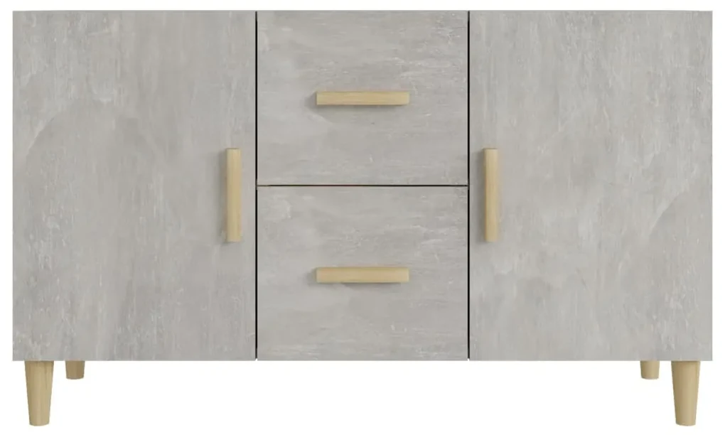 Credenza grigio cemento 100x36x60 cm in legno multistrato