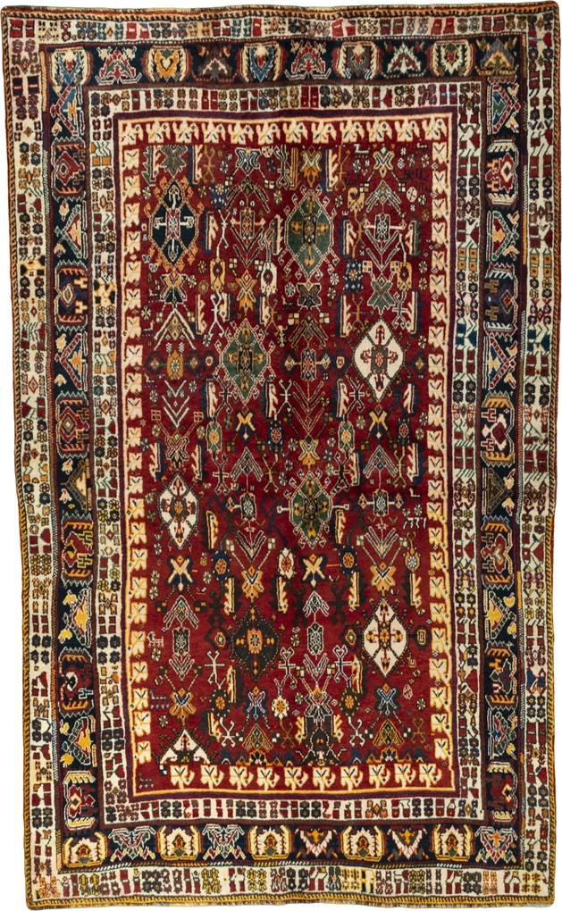Shiraz Tappeto persiano 160 x 260 Rosso (Iran) Annodato A Mano