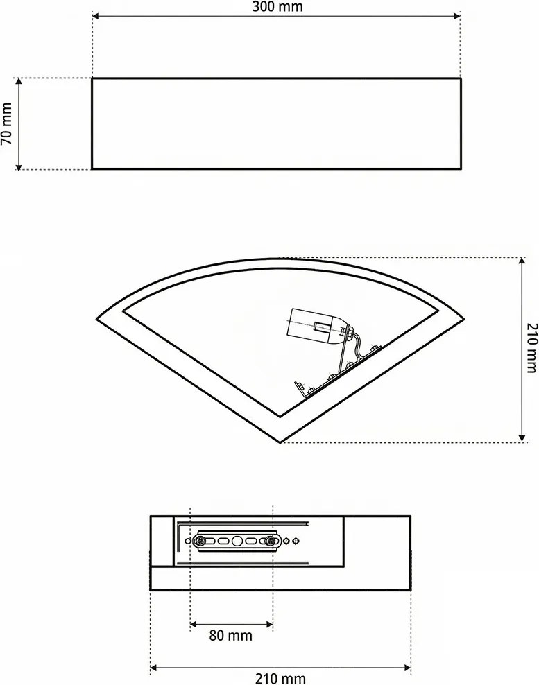 Applique da Parete Angolare E14 Bidirezionale in Gesso Pitturabile