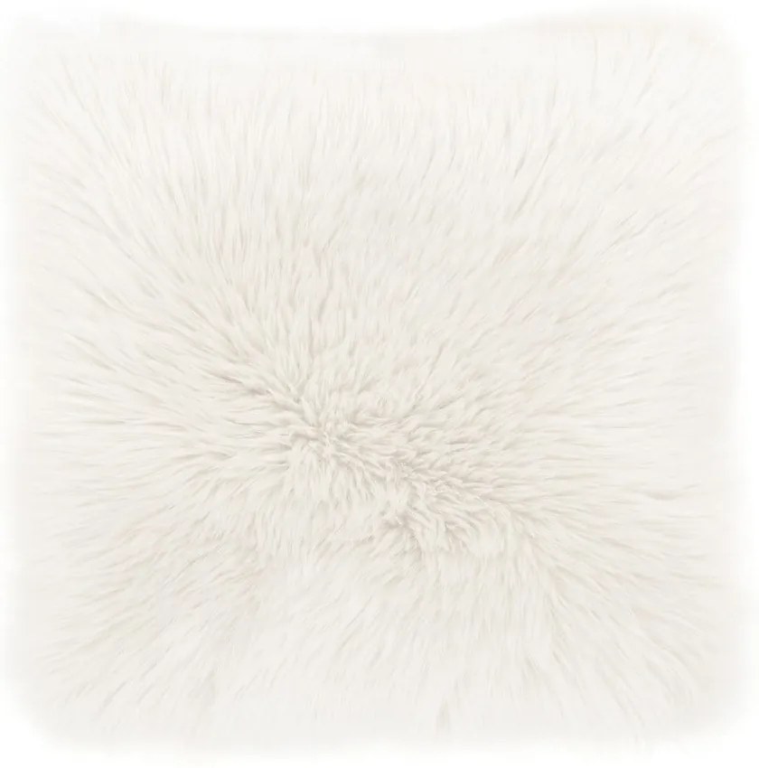 Cuscino in pelle di pecora bianca, 45 x 45 cm - Tiseco Home Studio