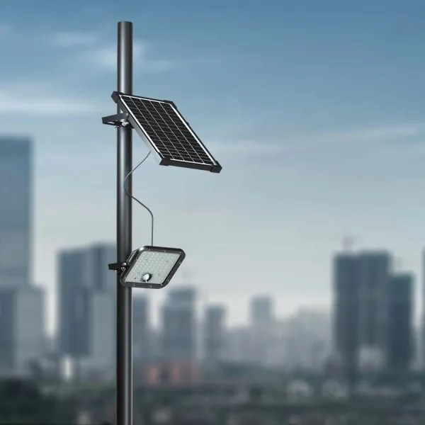 Faretto solare LED dimmerabile 10W 3,7V 4000/6000K IP65 con sensore + DO