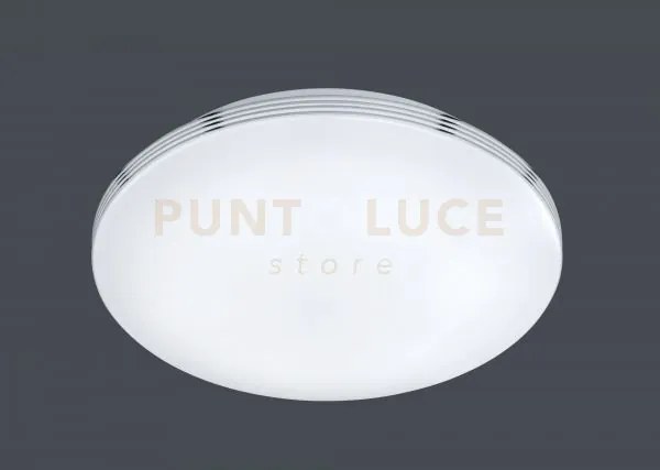 Apart plafoniera led bagno con bordo cromo d.35cm 18w 1850lm 3000k