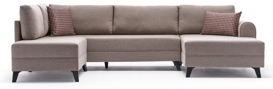 Divano angolare a U beige Belen - Balcab Home