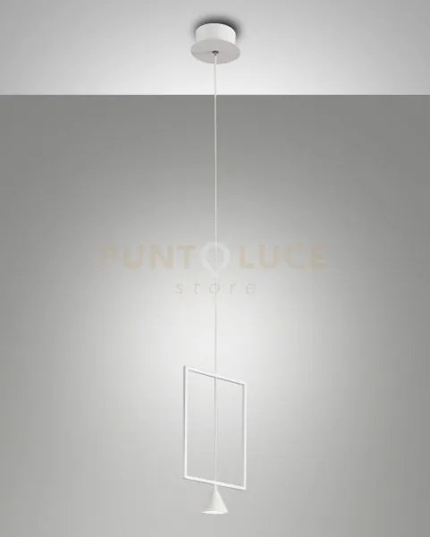 Sirio rectangular sospensione bianca 3390-40-102