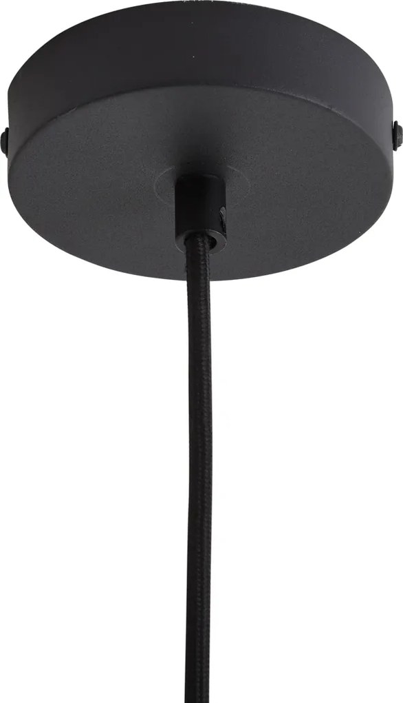 Lampada a sospensione di design nera con vetro verde - Kemner