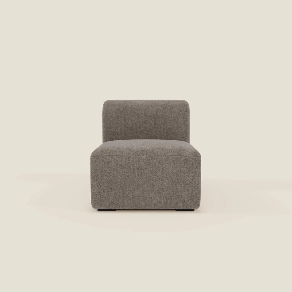 BonBon modulo centrale 70 cm – Poltrona o elemento componibile in tessuto smacchiabile T23 talpa