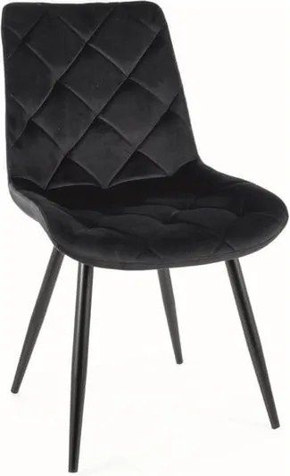 Sedia Ralph in velluto nero Blu19