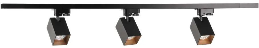 Faretto per sistema a binario SQUARE 3xGU10/10W/230V + 1 m rotaia sistema