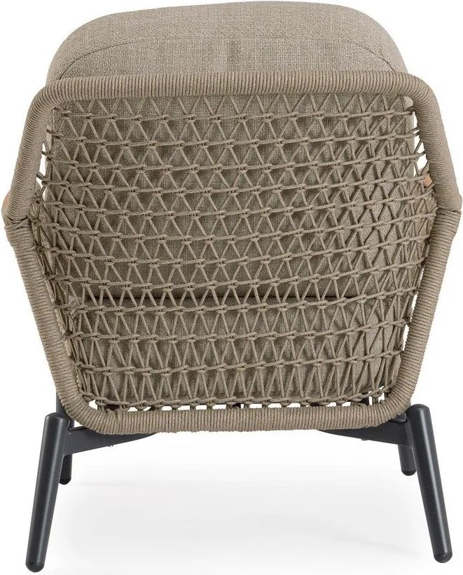 Poltrona da esterno marrone chiaro in metallo Eulero – Bizzotto