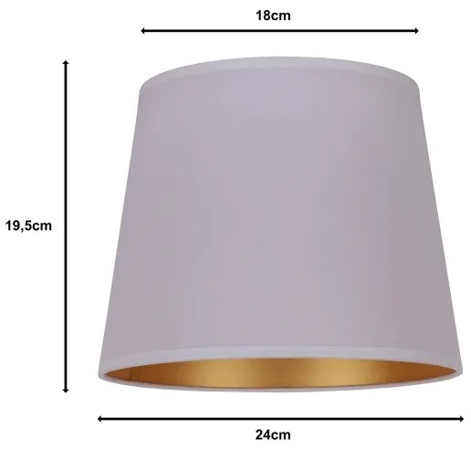 Duolla - Paralume per lampada da tavolo CLASSIC M E27 Ø 24 cm grigio