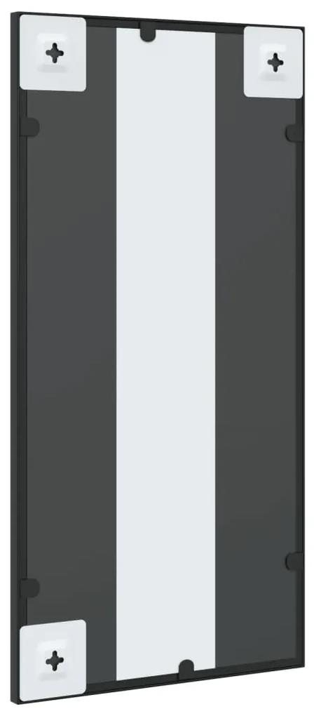 Specchio da Parete Nero 30x60 cm Rettangolare in Ferro