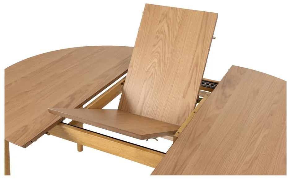 Tavolo da pranzo rotondo con effetto rovere allungabile con estensione ø 115 cm Montreux – Actona