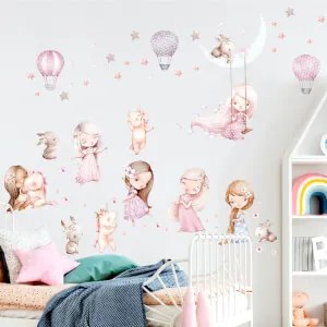 Adesivi murali per ragazze - Fate e unicorni | Inspio