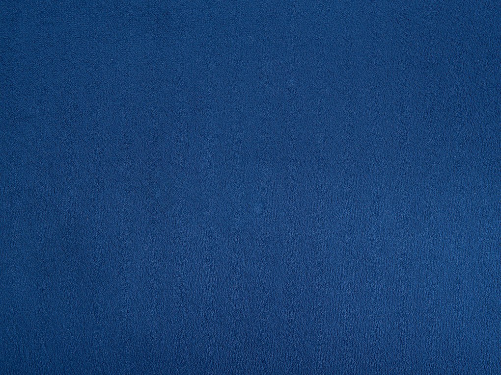 Chaise longue in tessuto velluto blu cobalto lato destro BIARRITZ Beliani