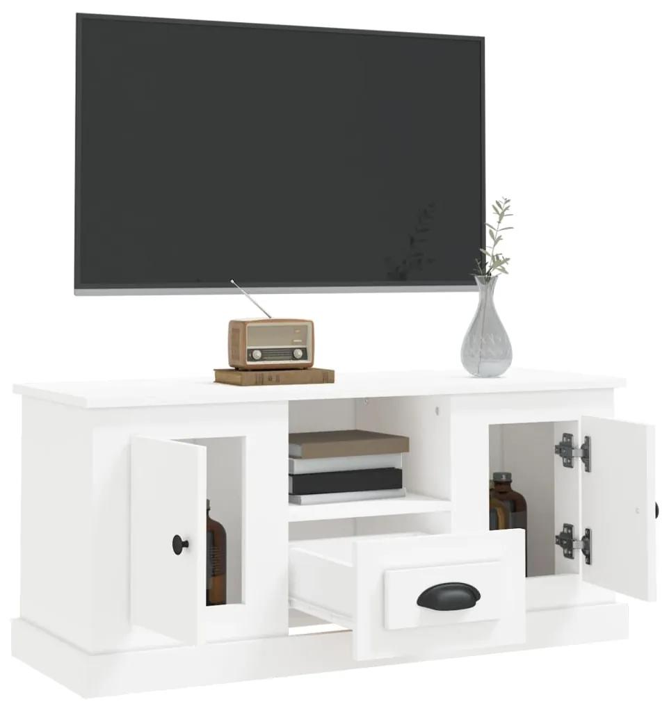 Mobile porta tv bianco 100x35,5x45 cm in legno multistrato