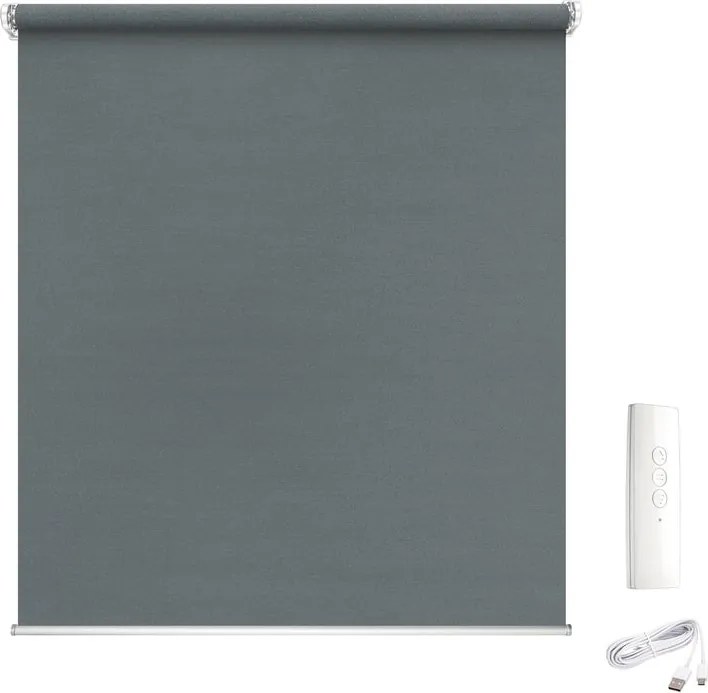 Tenda a rullo motorizzata oscurante MADECO Eroll grigio 154 x 250 cm