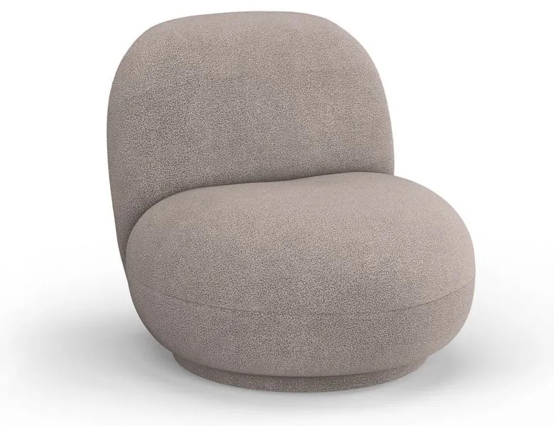 Poltrona beige in tessuto bouclé Chuck - Micadoni Home