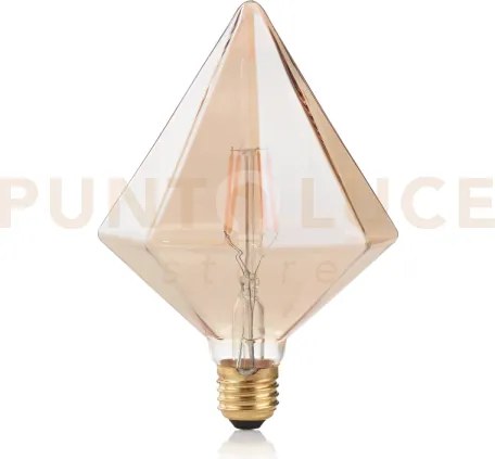 Lampadina attacco e27 in vetro ambra sfera  4 w 340 lm 2200 k 80 ø ...