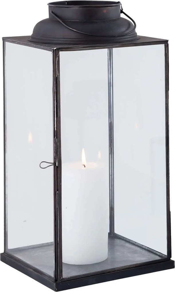 CAROLINE - lanterna in vetro e acciaio