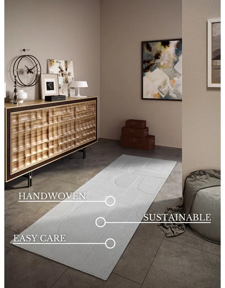Passatoia color crema in lana intrecciata a mano 80x250 cm Alexis - Villeroy&amp;Boch