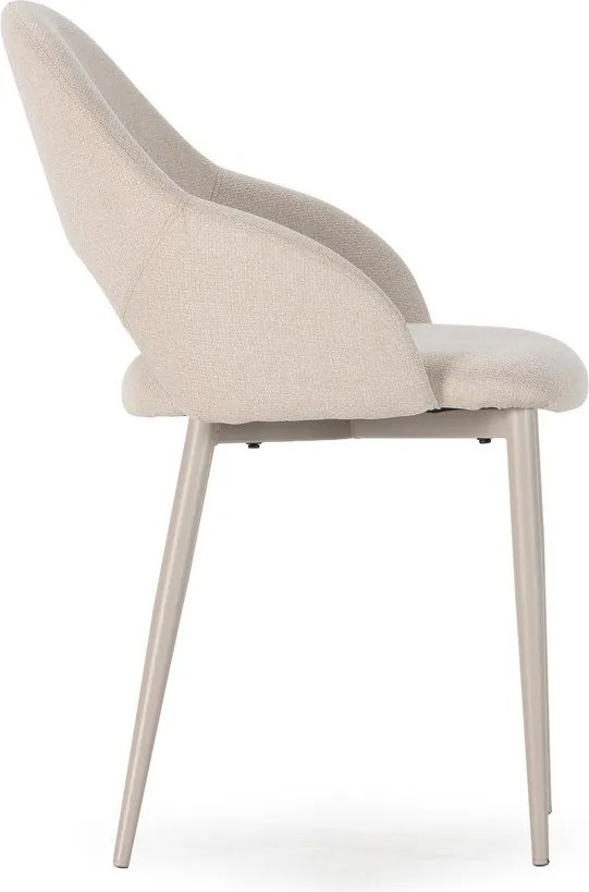 Sedie da pranzo in set beige in imbottito 2 pz Lia – Marckeric