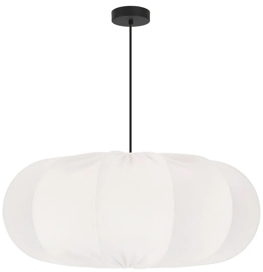Lampadario bianco con paralume in tessuto ø 52 cm Cafee – Candellux Lighting