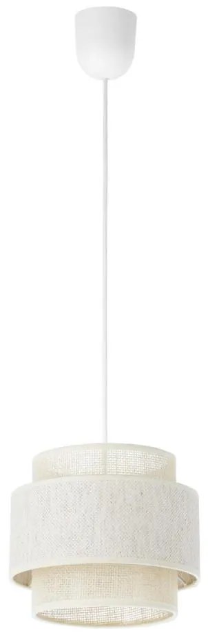Lampada a sospensione a cavo BOHO 1xE27/60W/230V Ø 20 cm crema/iuta