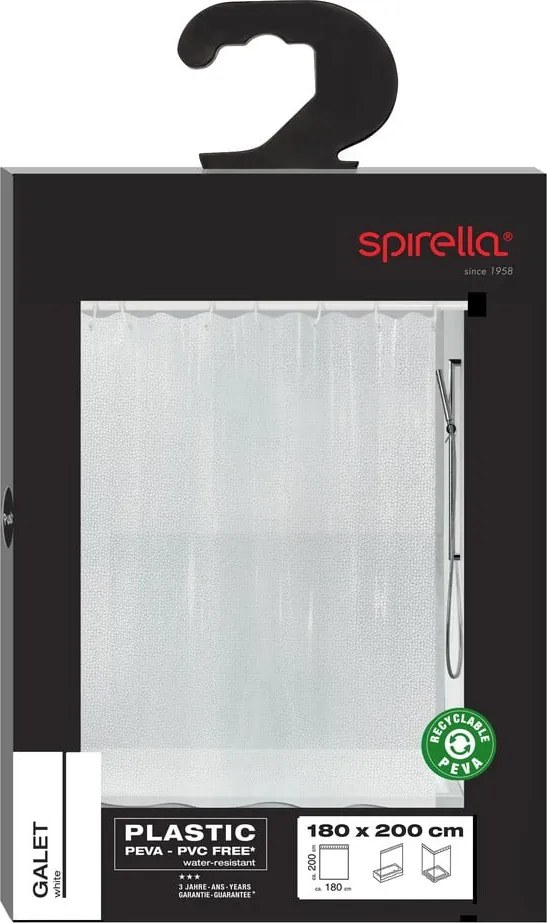 Tenda per doccia 180x200 cm Galets – Spirella